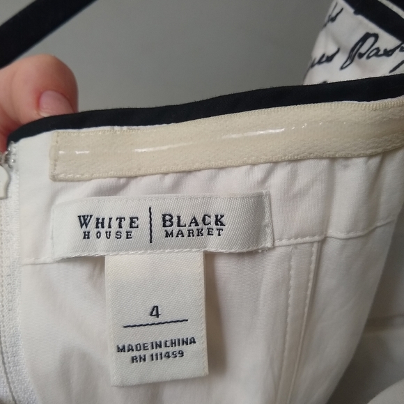 White House Black Market Corset with Zipper Size 4 white and black - Picture 4 of 4